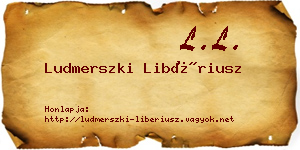 Ludmerszki Libériusz névjegykártya